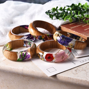 Handmade Earth Flower Bangle